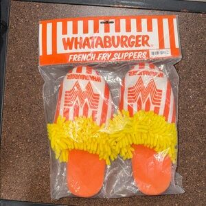 Whataburger French Fry Slippers - Orange and Yellow